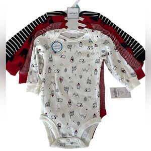 Carter’s Little Baby Basics 4-Pack Long Sleeve Onesies – Size 6M (NWT)